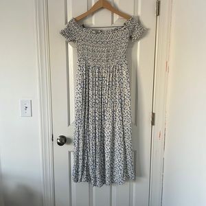 Urban Outfitters Midi Blue Floral Dress